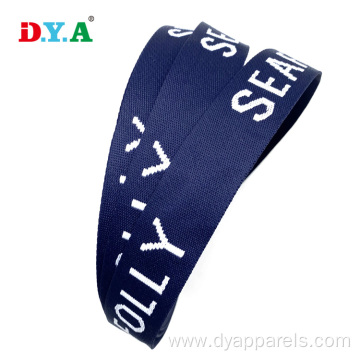 Customized logo polyester 45mm jacquard webbing